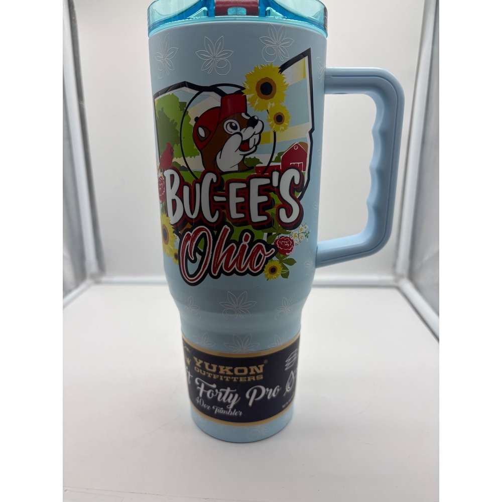 Buc-ee's Ohio State Yukon Outfitters Fit Forty Pro 40oz Tumbler Blue Cup NWTread